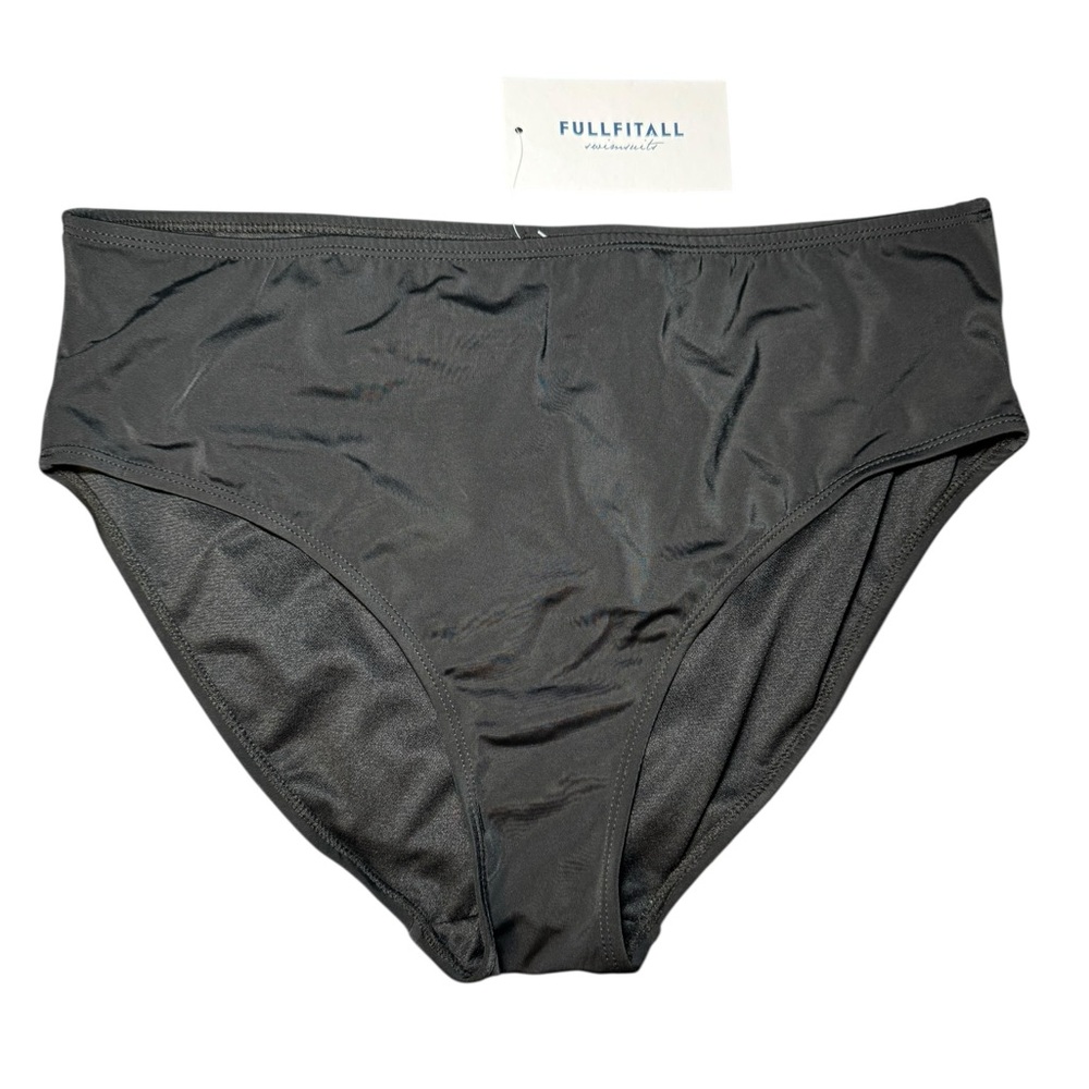 FullFitAll Black High-Waist Bikini Swim Bottom
